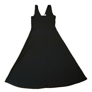 Treasure‎ & Bond Womens Sleeveless Black Ribbed Midi Dress Size Small NWOT